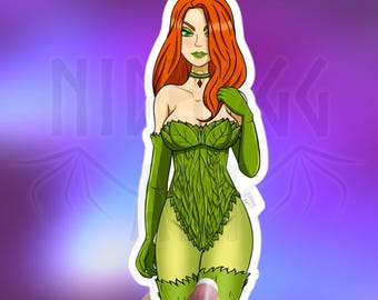 Vinylsticker Poison Ivy, waterdichte stripfanartsticker