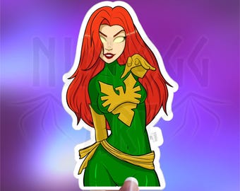 Jean Grey Phoenix Vinyl Sticker - X-Men Comic Decal