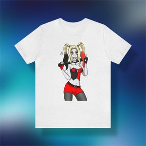 Harley Quin and Poison Ivy Unisex Cotton T shirt Harleen Quinzel Fanart Tee. Gift for Harley Quin Posion Ivy Fans. Etsy