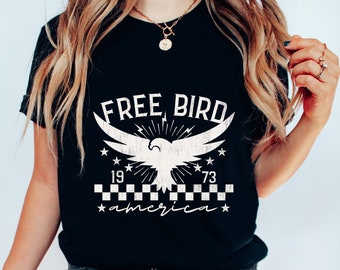 70s Free Bird Shirt, Free Bird America, Retro Rock And Roll, Vintage Graphic Tshirt, Free Bird Tee, Eagle Shirt, Retro Music Shirt, Unisex