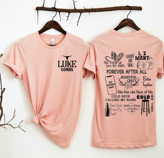 Combs Track List, Concert Tshirt, Country Music Shirt, Concert Tee, Music Festival Shirt, Country Western, Front and Back Print, Country Tee