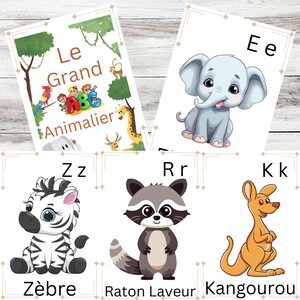 Cartes Alphabet Éducatives pour Enfants - Apprentissage Ludique avec 26 Animaux Adorables - Parfait pour Tout-Petits et Préscolaires !