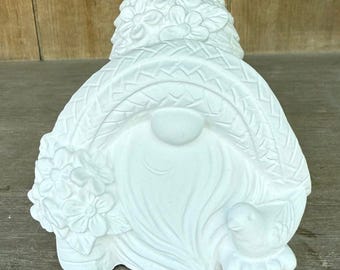 Gnomo hecho a mano de cerámica fundida – aprox. 7 cm – preciosa figura decorativa para Navidad, invierno y todo el año – decoración del salón