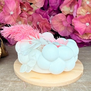 Small handmade ceramic vessel, round fantasy decorative object approx. 4.5 cm, home decoration, gift, souvenir, unique one-of-a-kind item