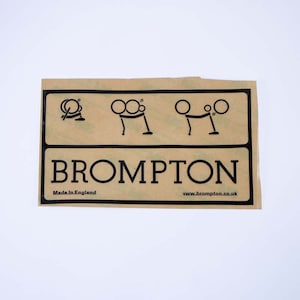 Brompton Metallic Frame Decal Sticker for Brompton Folding Bike