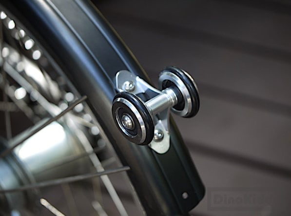 Ruota anteriore Brompton nera/NERA raggi rimossi dalla bici nuova Ruota anteriore Brompton nera/NERA raggi rimossi dalla bici nuova