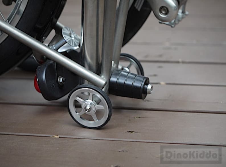 Roues De Vélo Pliable 60mm - Alliage Aluminium Et Caoutchouc - Pour Brompton, 3Sixty - Lot De 2 Avec Vis - Couleur Doré