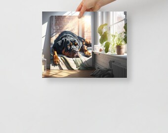 Rottweiler Poster - Rottweiler Liebhaber - Hundebesitzer - Geschenk - Kunstwerk - Haustierkunst
