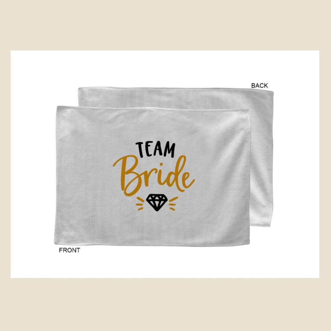 Custom Rally Towel/team Bride or Team Groom 12 X 18 Etsy