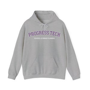 Sudadera unisex de mezcla gruesa con capucha de planificación urbana de Progress Tech School