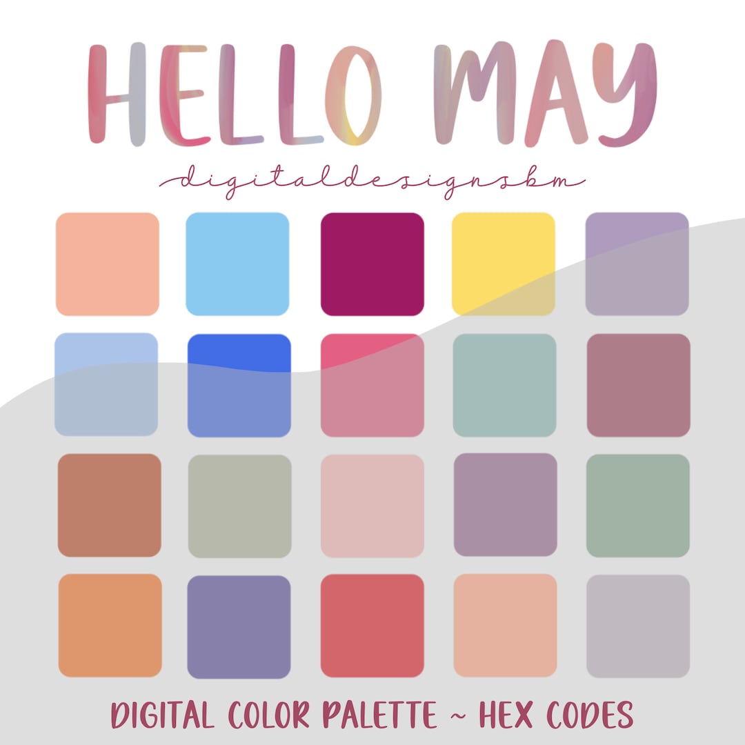Hello May Color Palette Digital Color Palette Ipad Etsy