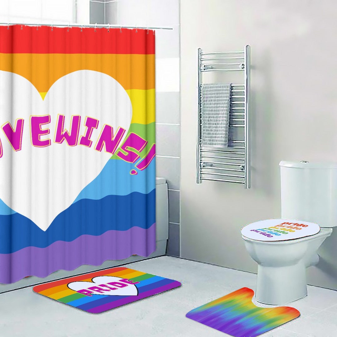 Fourpiece Pride Bathroom Set Etsy