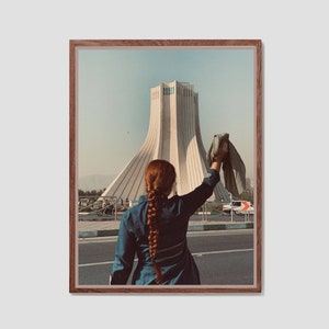Cityscape|Azadi Tower Premium Poster-Tehran,Iran|Women Iconic image, home Decoration|City Landmark|Supporting Women Poster|women empowerment