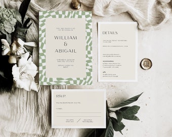 Elegant Wedding Invitation Template 3x Piece Set | Ready-to-Send | Digital Invite | Invitation Template | Editable | Instant Download | 22