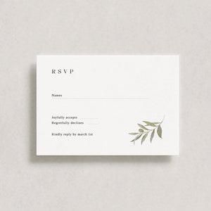 Olive Wedding Invitation Template 3x Piece Set Ready-to-Send Digital Invite Invitation Template Editable Instant Download 23 image 4