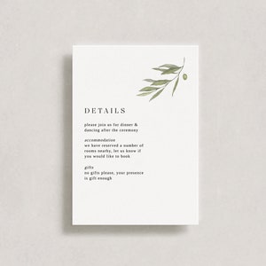 Plantilla de invitación de boda de olivo 3x Conjunto de piezas / Listo para enviar / Invitación digital / Plantilla de invitación / Editable / Descarga instantánea / 23 imagen 3