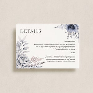 Floral Wedding Invitation Template 3x Piece Set Personalised Digital Invite Invitation Template Editable Instant Download 10 image 3