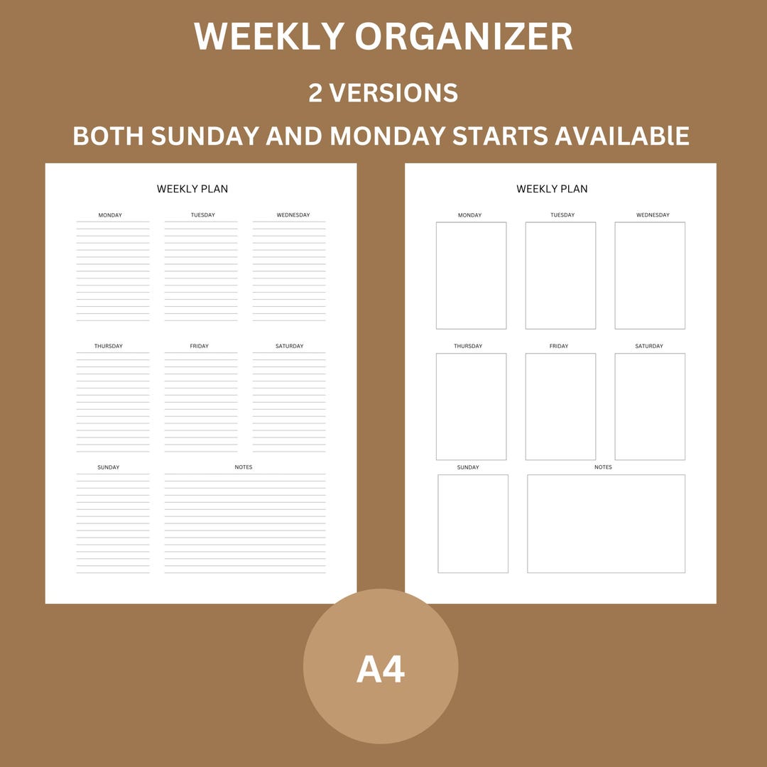Organiser Weekly Rss Weekly Organizer, Weekly Schedule, Weekly Planner Printable to Do List ...