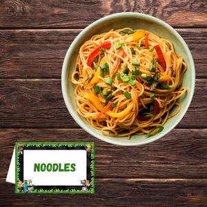 Mine Theme Craft Food labels Menu Personalized Printable Party Favors DIGITAL DOWNLOAD Canva Editable Template