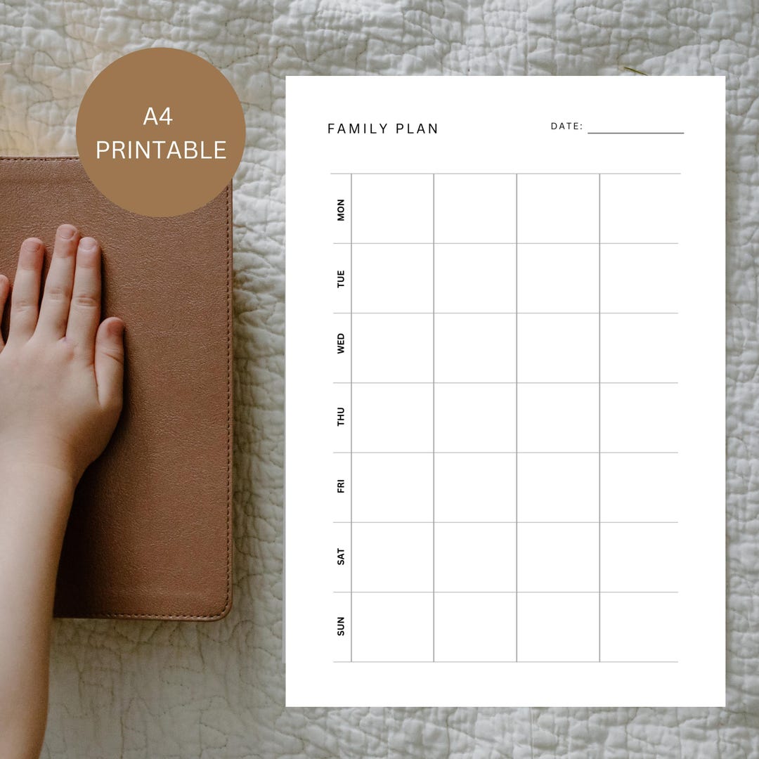 Printable Weekly Family Planner, Family Schedule, Family Organizer, Family Calendar, Command ...