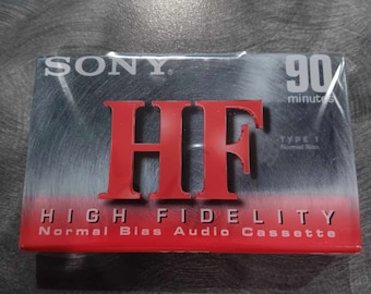 VINTAGE & New SONY HF 90 Minutes Blank Audio Cassette Tape - Normal Bias - New Old Stock
