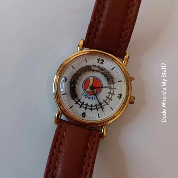 Vintage LIONEL TRAIN WATCH - Leather Band - With … - image 1