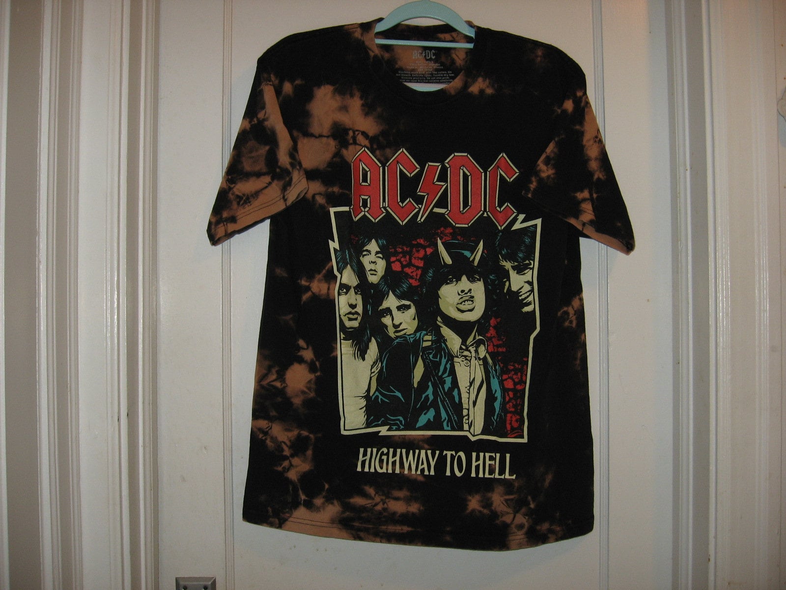 acdc tie dye shirt