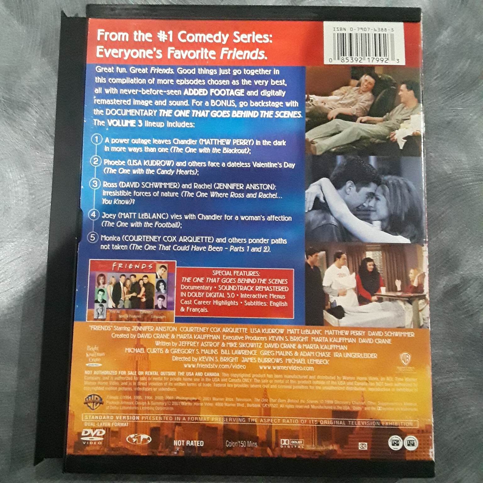 THE BEST OF Friends - Volume 3 - 2001 Dvd - Standard Version - Etsy