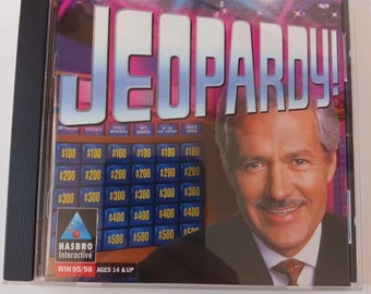 VINTAGE 1998 JEOPARDY! Cd-Rom For Windows 95/98 - AGES 14+ - Hasbro interactive