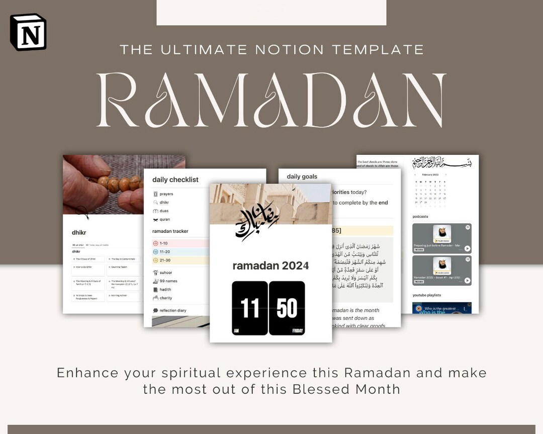 The Complete Ramadan 2024 Planner Notion Template - Etsy Canada