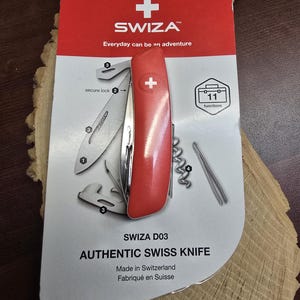 Swiza Knife New D03 Swiss Pocket Knife Red Swiss Army Knife 11 Fonctions