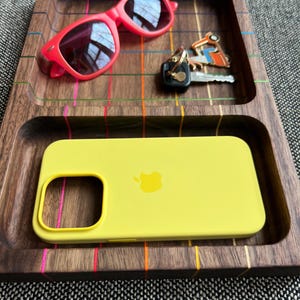Walnut Tray - 2 Cavity | Wood Catchall Tray | Valet Tray | Organizing Tray