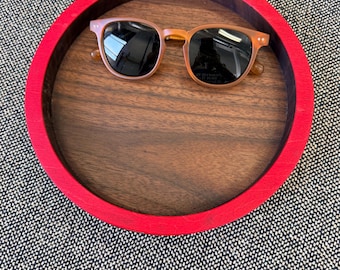 Walnut Tray - Circle | Wood Catchall Tray | Valet Tray | Organizing Tray
