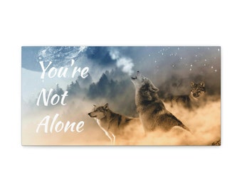 Wolf Motivational Art, Inspirujący wydruk ścienny, Plakat z motywującym cytatem, Motywujący prezent