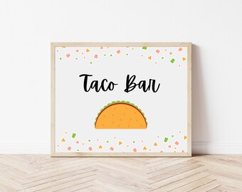 Taco Bar Schild | Taco Twosday Geburtstagsparty Schild | 2. Geburtstag Dekor | Fiesta Party Zeichen | Taco Party Dekorationen | Taco USA Schild