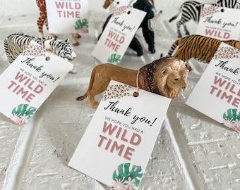 Two Wild Favor Tag, Two Wild Party Favors, Two Wild Party Decor, Two Wild Favor Tag Girl, Safari Party Favor Tag, Two Wild Birthday Decor