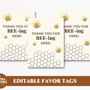 Bee Baby Shower Favor Tag | Bee Baby Shower Thank You Tag | Mama to Bee Favor Tag | Bee Favor Tag | Bee Baby Shower Thank You Note | Favors