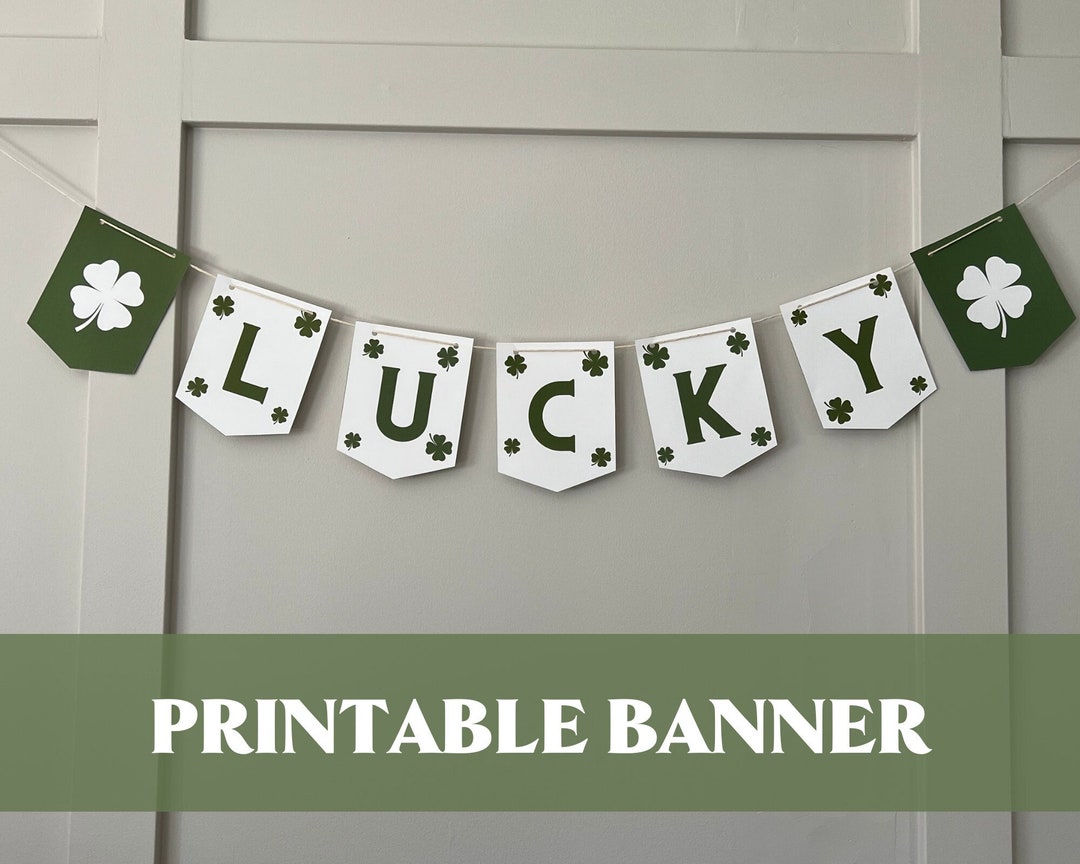 St Patrick s Day Banner Printable St Patrick s Day Etsy St Patrick s Day Banner Printable St Patrick s Day Etsy