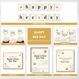 First Bee Birthday Invitation | Bee Day Invite | First Bee Day Party | 1st Bee Day Party | Bee Day Party Decor | Bee Day Party Favor Digital