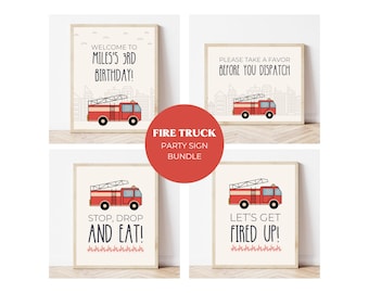 Fire Truck Birthday Decor, Firetruck Birthday, Firetruck Party, Firefighter Birthday Decor, Fire Truck Party Decor, Firetruck Birthday Party