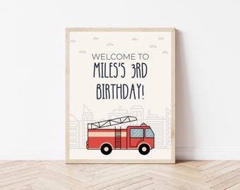 Brandweerwagen verjaardag decor, brandweerman verjaardag decor, brandweerwagen Party decor, brandweerwagen Party Decorations, brandweerman verjaardagsfeestje