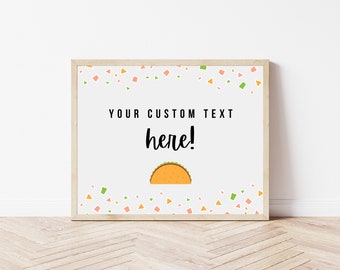 Taco Twosday Geburtstagsparty benutzerdefinierte Zeichen | 2. Geburtstag Dekor | Fiesta Party benutzerdefinierte Zeichen | Taco Party Dekorationen | Benutzerdefiniertes Schild