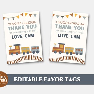 Train Party Favor Tag | Train Favor Tag | Train Birthday Favor Tag | Train Birthday Party Favor Tag | Train Party Decoration