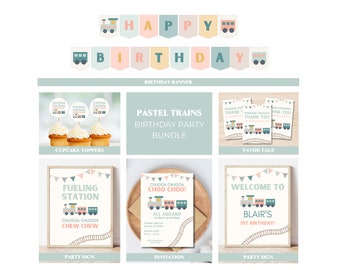 Editable Train Birthday Invitation Pink | Train Party Decor Pink | Train Party Invitation Girl | Train Birthday Invite Pink Train Invitation
