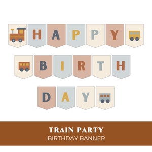 Train Birthday Party Banner | Train Birthday Banner | Train Birthday Decor | Train Party Banner | Train Party Decorations |