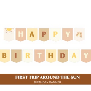 First Trip Around the Sun Decorations, First Trip Around the Sun Banner, First Trip Around the Sun First Birthday Decor