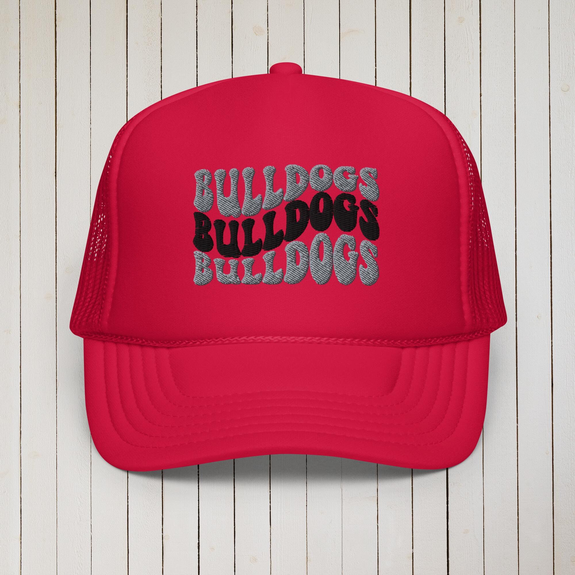 Bulldogs Embroidered Foam Trucker Hat Etsy