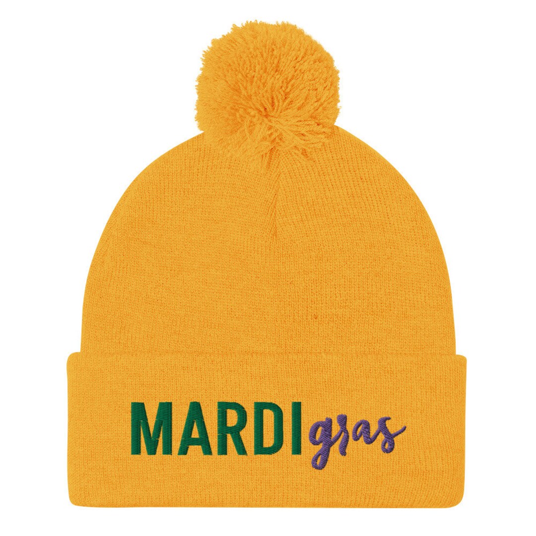 mardi gras beanie hat