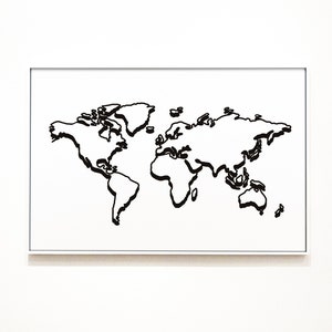 World Map Wall Art, World Map Printable, World Map Poster, Earth Tone World Map, World Map Poster, Nautral Color World Map, 3D World Map