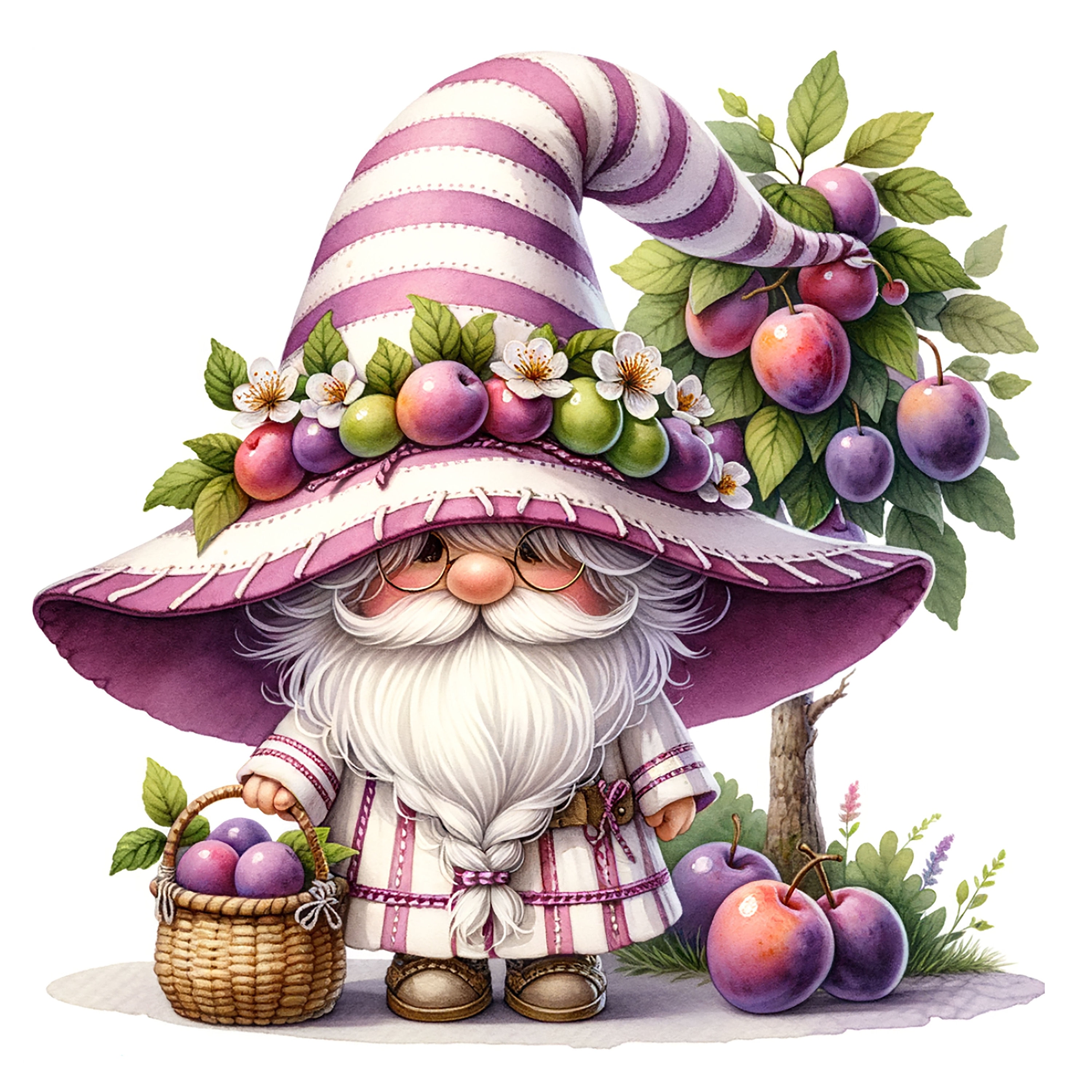 56 Png,watercolor Spring Garden Outdoor Gnomes PNG Clipart Bundle, Cute ...